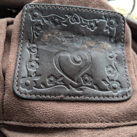 Brighton Women's Straw Shoulder Bag Leather Trim Large, Silver and Wood Hardware - Picture 11 of 16